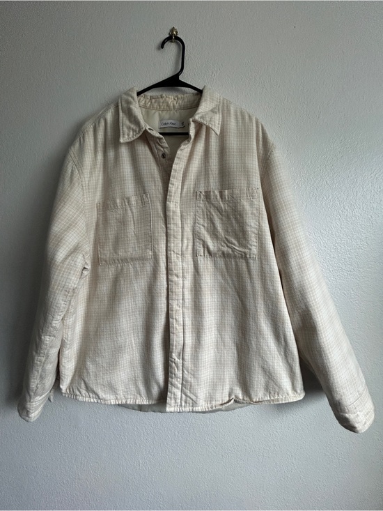Calvin Klein Other - XL CalvinKlein Beige Plaid Insulated Button Up Men's Jacket